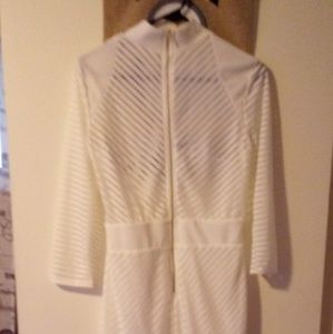 White sheer mini dress